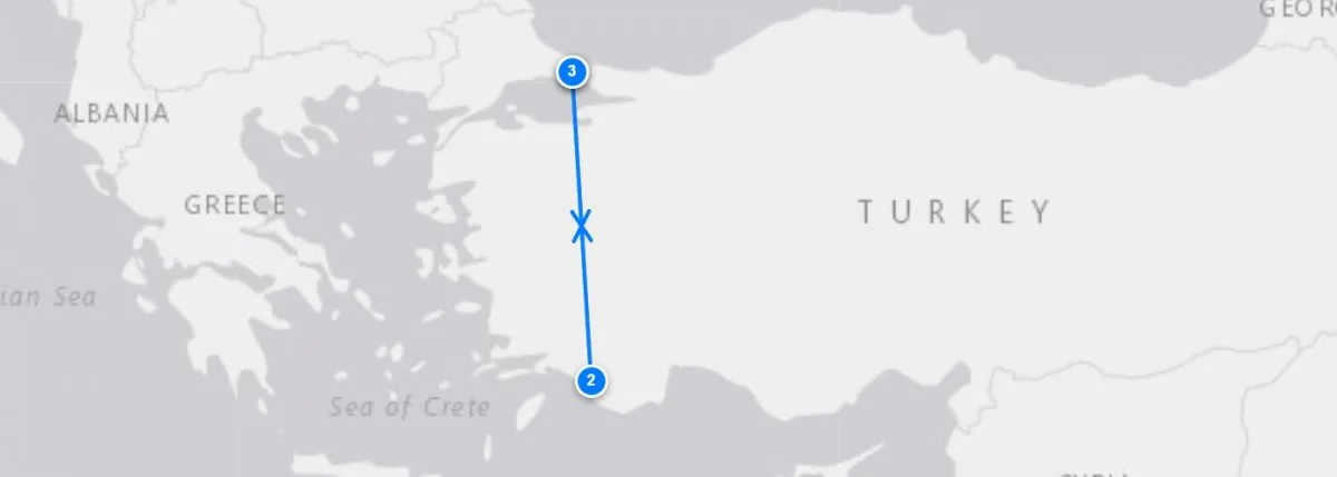 Istanbul And Fethiye Honeymoon Package route map